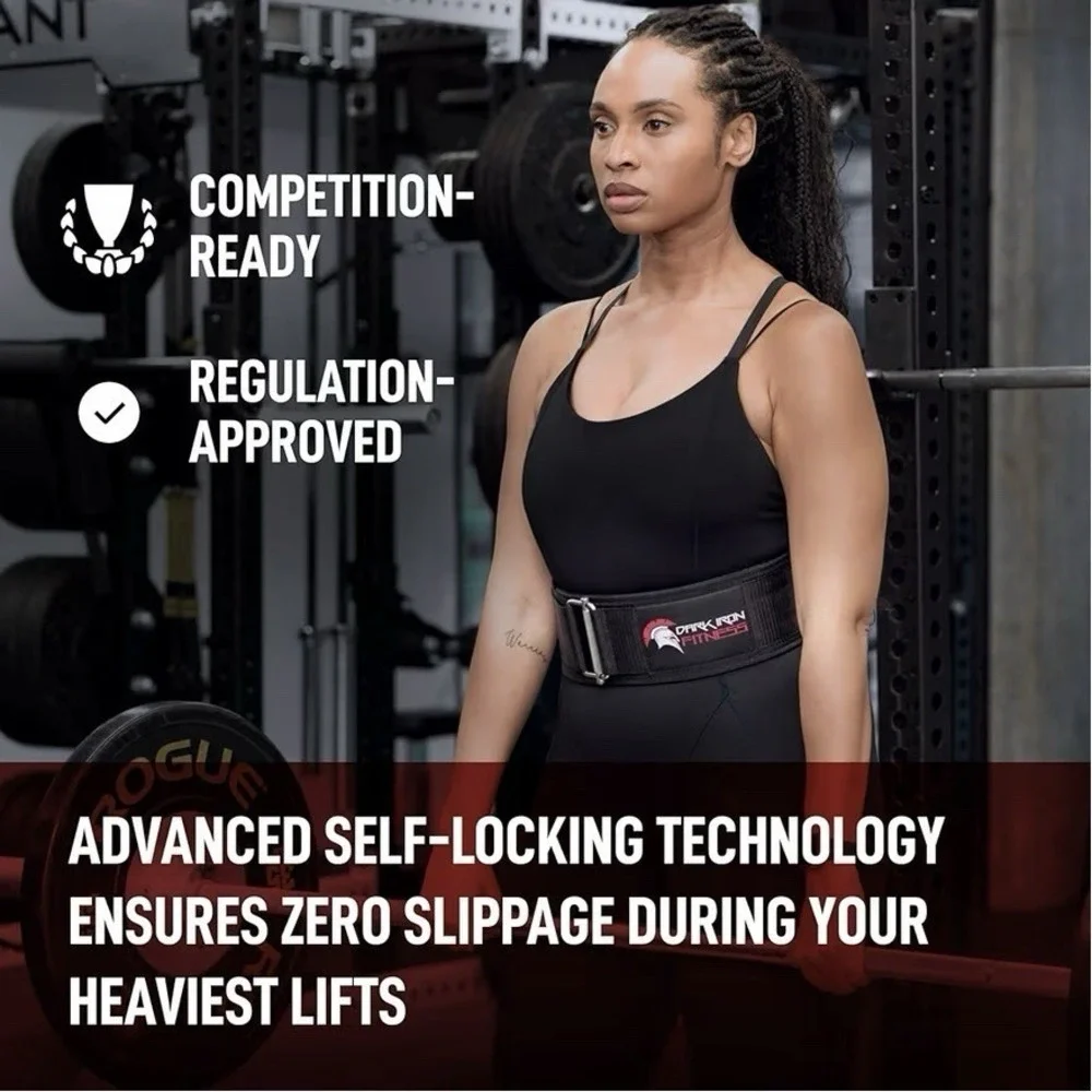 Dark Iron Fitness Self-Locking Weight Lifting Belt For Powerlifting Size‎ XS
